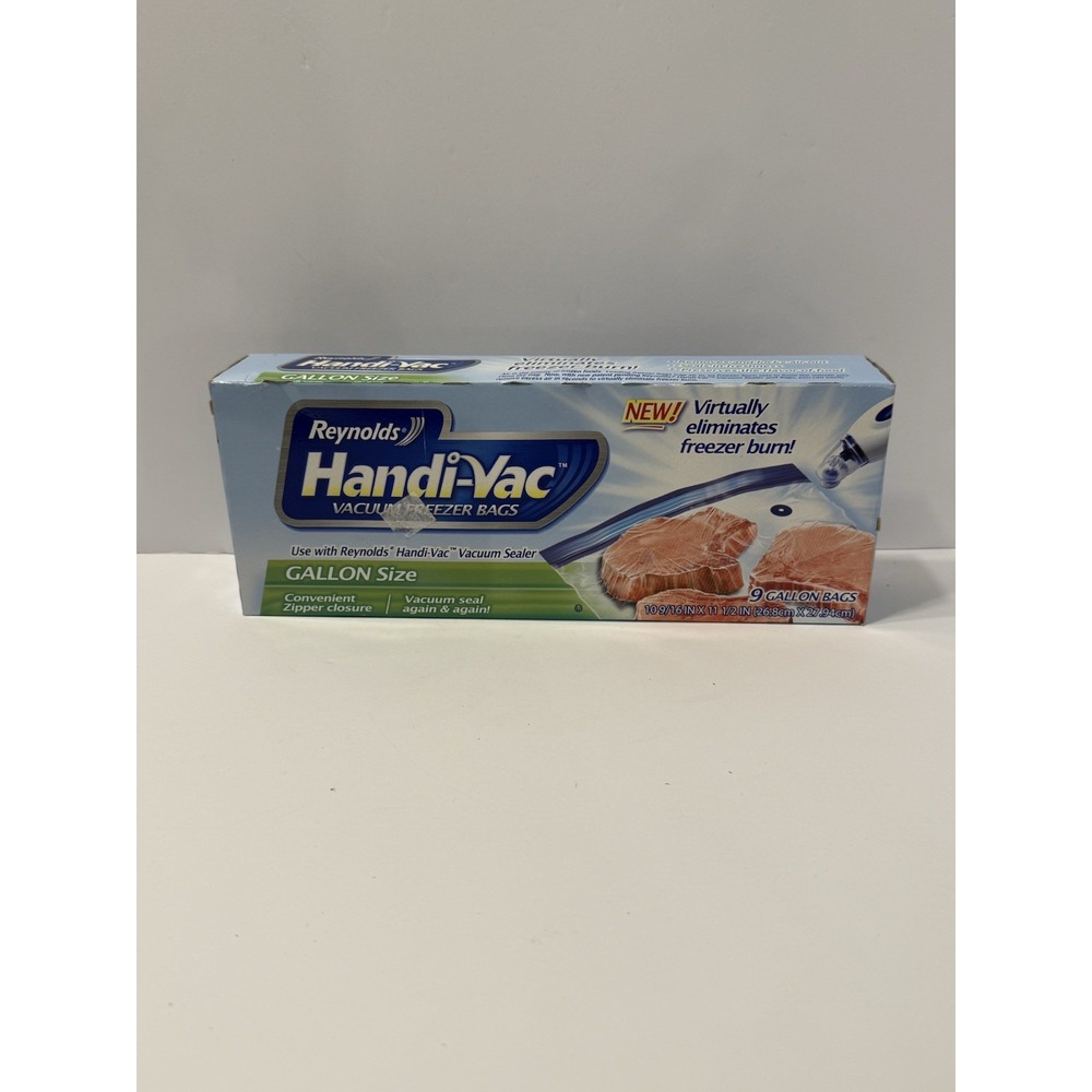 Reynolds Handi-Vac Vacuum Freezer Bags GALLON Size 9 Bags Discontinued Sealed